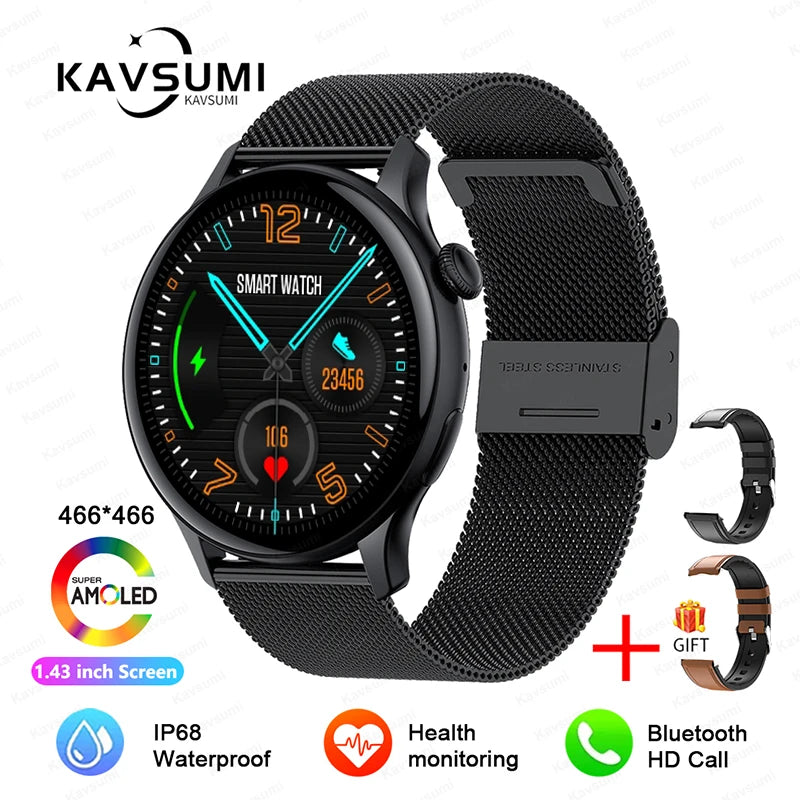 Relógio Esportivo Feminino Smart Watch Feminino - Tela GPS Track - Monitoramento de Saúde Voz Bluetooth Chamada