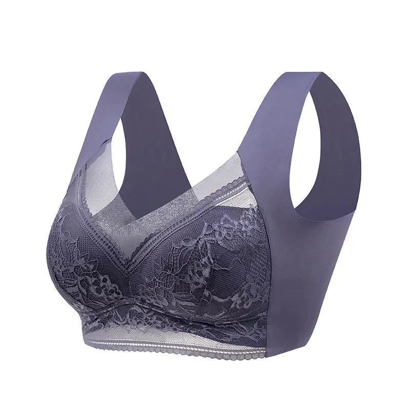 Sutiã grande feminino push up - renda sem fio