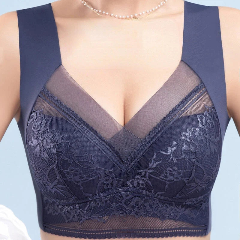 Sutiã grande feminino push up - renda sem fio